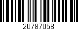 Código de barras (EAN, GTIN, SKU, ISBN): '20787058'
