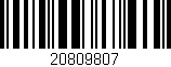 Código de barras (EAN, GTIN, SKU, ISBN): '20809807'