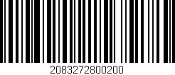 Código de barras (EAN, GTIN, SKU, ISBN): '2083272800200'