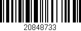 Código de barras (EAN, GTIN, SKU, ISBN): '20848733'