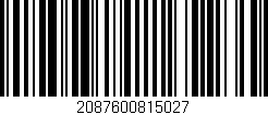Código de barras (EAN, GTIN, SKU, ISBN): '2087600815027'