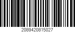 Código de barras (EAN, GTIN, SKU, ISBN): '2089420815027'