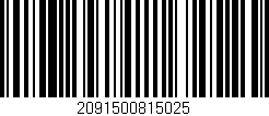 Código de barras (EAN, GTIN, SKU, ISBN): '2091500815025'