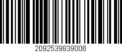 Código de barras (EAN, GTIN, SKU, ISBN): '2092539839006'