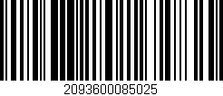 Código de barras (EAN, GTIN, SKU, ISBN): '2093600085025'