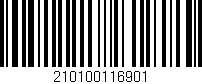 Código de barras (EAN, GTIN, SKU, ISBN): '210100116901'