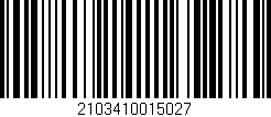 Código de barras (EAN, GTIN, SKU, ISBN): '2103410015027'
