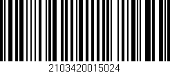 Código de barras (EAN, GTIN, SKU, ISBN): '2103420015024'