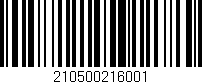Código de barras (EAN, GTIN, SKU, ISBN): '210500216001'