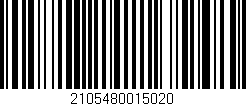 Código de barras (EAN, GTIN, SKU, ISBN): '2105480015020'