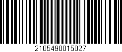 Código de barras (EAN, GTIN, SKU, ISBN): '2105490015027'