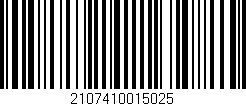 Código de barras (EAN, GTIN, SKU, ISBN): '2107410015025'