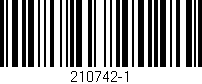 Código de barras (EAN, GTIN, SKU, ISBN): '210742-1'