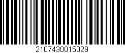 Código de barras (EAN, GTIN, SKU, ISBN): '2107430015029'