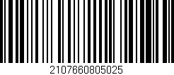 Código de barras (EAN, GTIN, SKU, ISBN): '2107660805025'