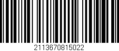 Código de barras (EAN, GTIN, SKU, ISBN): '2113670815022'