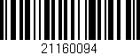 Código de barras (EAN, GTIN, SKU, ISBN): '21160094'