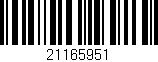 Código de barras (EAN, GTIN, SKU, ISBN): '21165951'