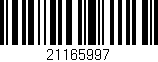 Código de barras (EAN, GTIN, SKU, ISBN): '21165997'