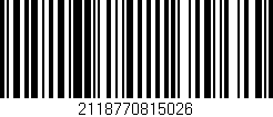 Código de barras (EAN, GTIN, SKU, ISBN): '2118770815026'