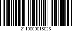 Código de barras (EAN, GTIN, SKU, ISBN): '2118800815026'