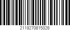 Código de barras (EAN, GTIN, SKU, ISBN): '2119270815028'
