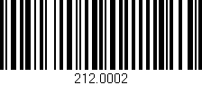 Código de barras (EAN, GTIN, SKU, ISBN): '212.0002'