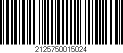 Código de barras (EAN, GTIN, SKU, ISBN): '2125750015024'