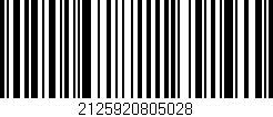 Código de barras (EAN, GTIN, SKU, ISBN): '2125920805028'