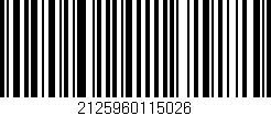 Código de barras (EAN, GTIN, SKU, ISBN): '2125960115026'