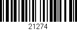 Código de barras (EAN, GTIN, SKU, ISBN): '21274'