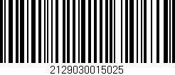 Código de barras (EAN, GTIN, SKU, ISBN): '2129030015025'