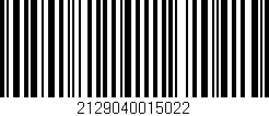 Código de barras (EAN, GTIN, SKU, ISBN): '2129040015022'