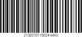 Código de barras (EAN, GTIN, SKU, ISBN): '2130270115024-MAV'