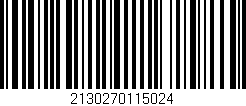 Código de barras (EAN, GTIN, SKU, ISBN): '2130270115024'