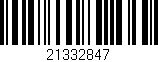 Código de barras (EAN, GTIN, SKU, ISBN): '21332847'