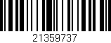 Código de barras (EAN, GTIN, SKU, ISBN): '21359737'