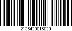 Código de barras (EAN, GTIN, SKU, ISBN): '2136420815028'