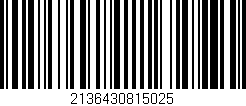 Código de barras (EAN, GTIN, SKU, ISBN): '2136430815025'