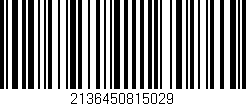 Código de barras (EAN, GTIN, SKU, ISBN): '2136450815029'