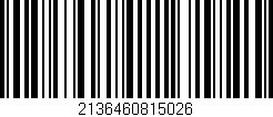 Código de barras (EAN, GTIN, SKU, ISBN): '2136460815026'