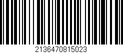Código de barras (EAN, GTIN, SKU, ISBN): '2136470815023'