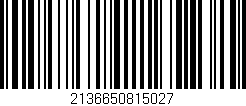 Código de barras (EAN, GTIN, SKU, ISBN): '2136650815027'