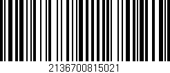 Código de barras (EAN, GTIN, SKU, ISBN): '2136700815021'