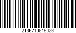 Código de barras (EAN, GTIN, SKU, ISBN): '2136710815028'