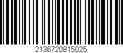 Código de barras (EAN, GTIN, SKU, ISBN): '2136720815025'