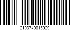 Código de barras (EAN, GTIN, SKU, ISBN): '2136740815029'