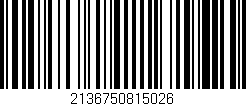 Código de barras (EAN, GTIN, SKU, ISBN): '2136750815026'
