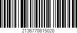 Código de barras (EAN, GTIN, SKU, ISBN): '2136770815020'