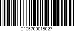Código de barras (EAN, GTIN, SKU, ISBN): '2136780815027'